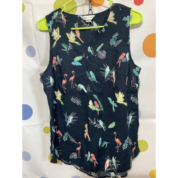 Christopher & Banks PARROTS Birds Top Size M - Picture 8 of 9